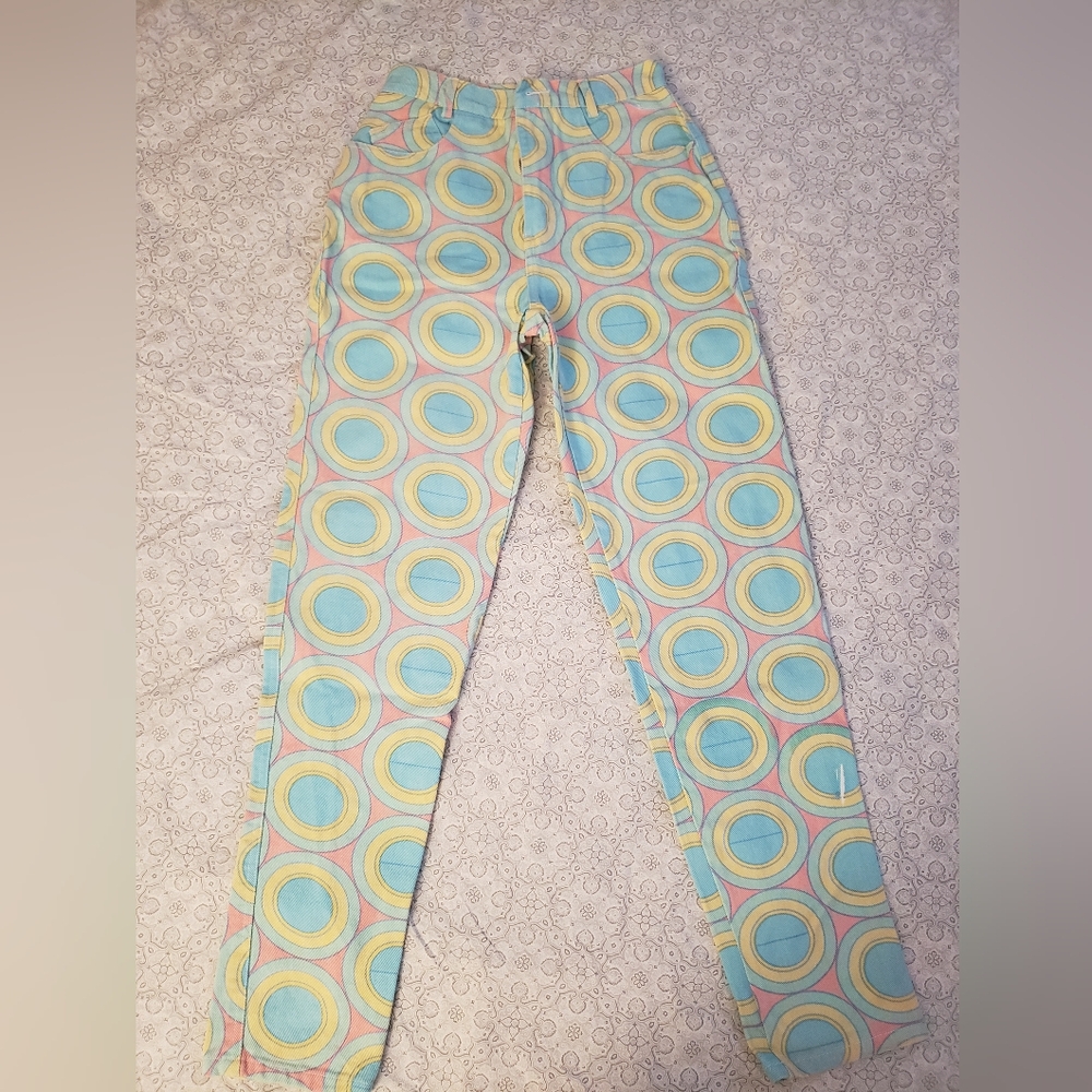 Colorful Geometric Patterned Pants - Picture 2 of 10